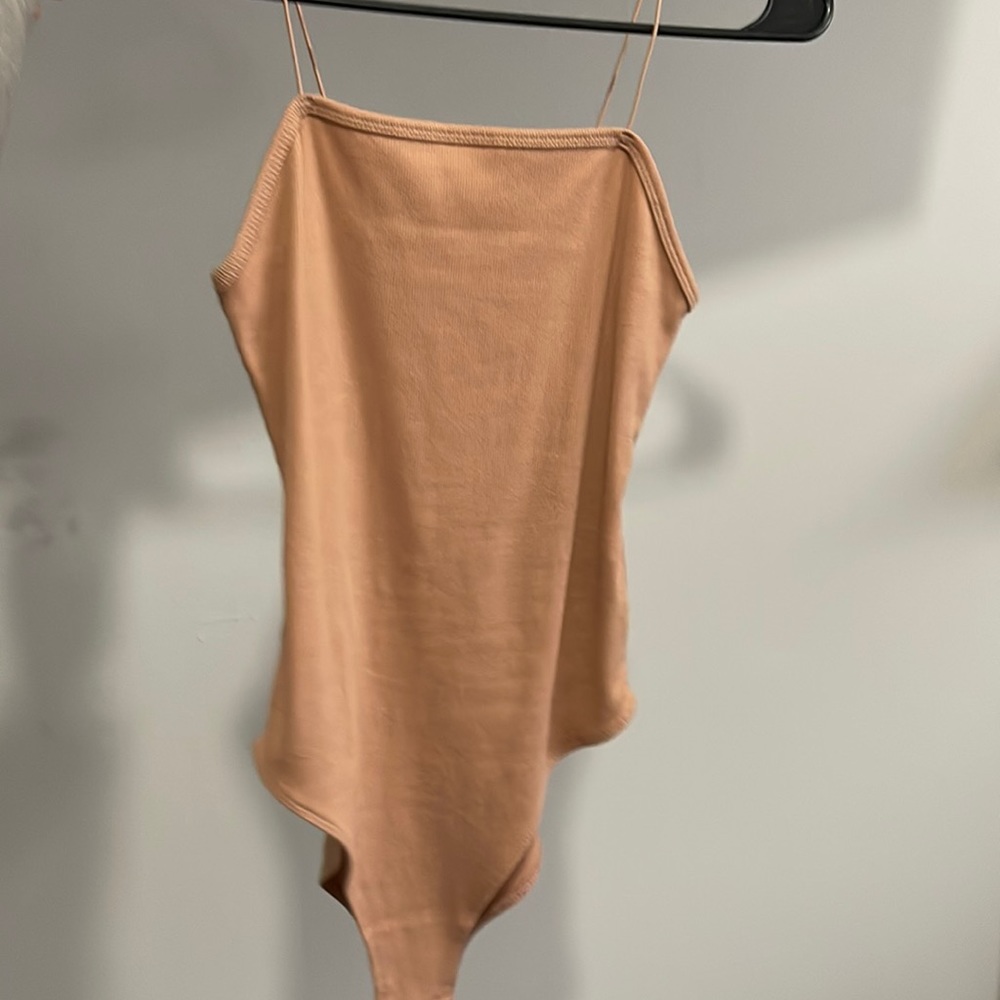 Beige body suit tank.